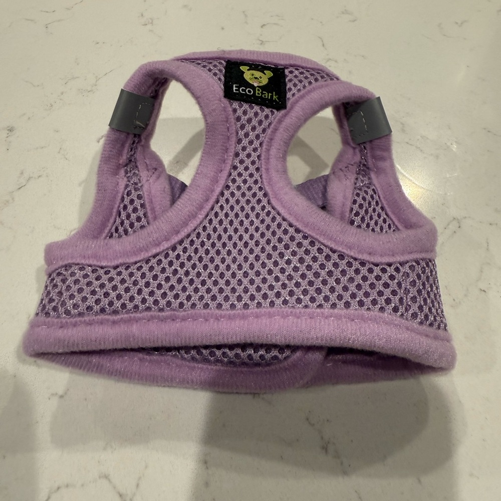 EcoBark teacup Lavender Mesh Dog Harness, Size XXS